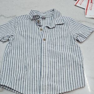 Striped Blue and White Kids Shirt